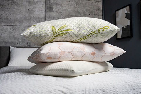 image of stacked pillows from Sleep Nation, Oakville image of stacked pillows from Sleep Nation, Oakville