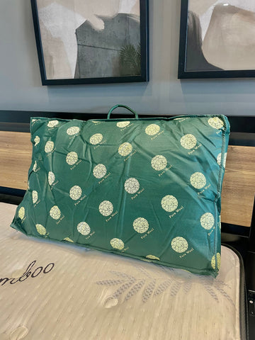 image of wool pillow in green image of wool pillow in green