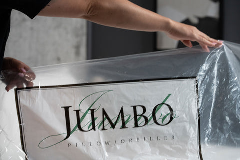 image of person holding jumbo pillow cover image of person holding jumbo pillow cover