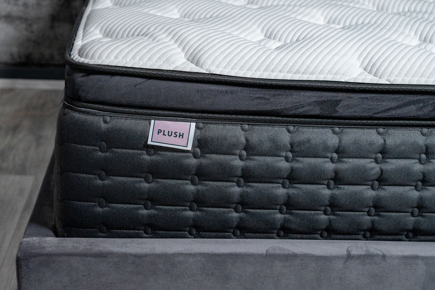 closeup view image of white Spinal Comfort(Dual) Plush Gel Memory Foam Mattresses-Sleep Nation closeup view image of white Spinal Comfort(Dual) Plush Gel Memory Foam Mattresses-Sleep Nation