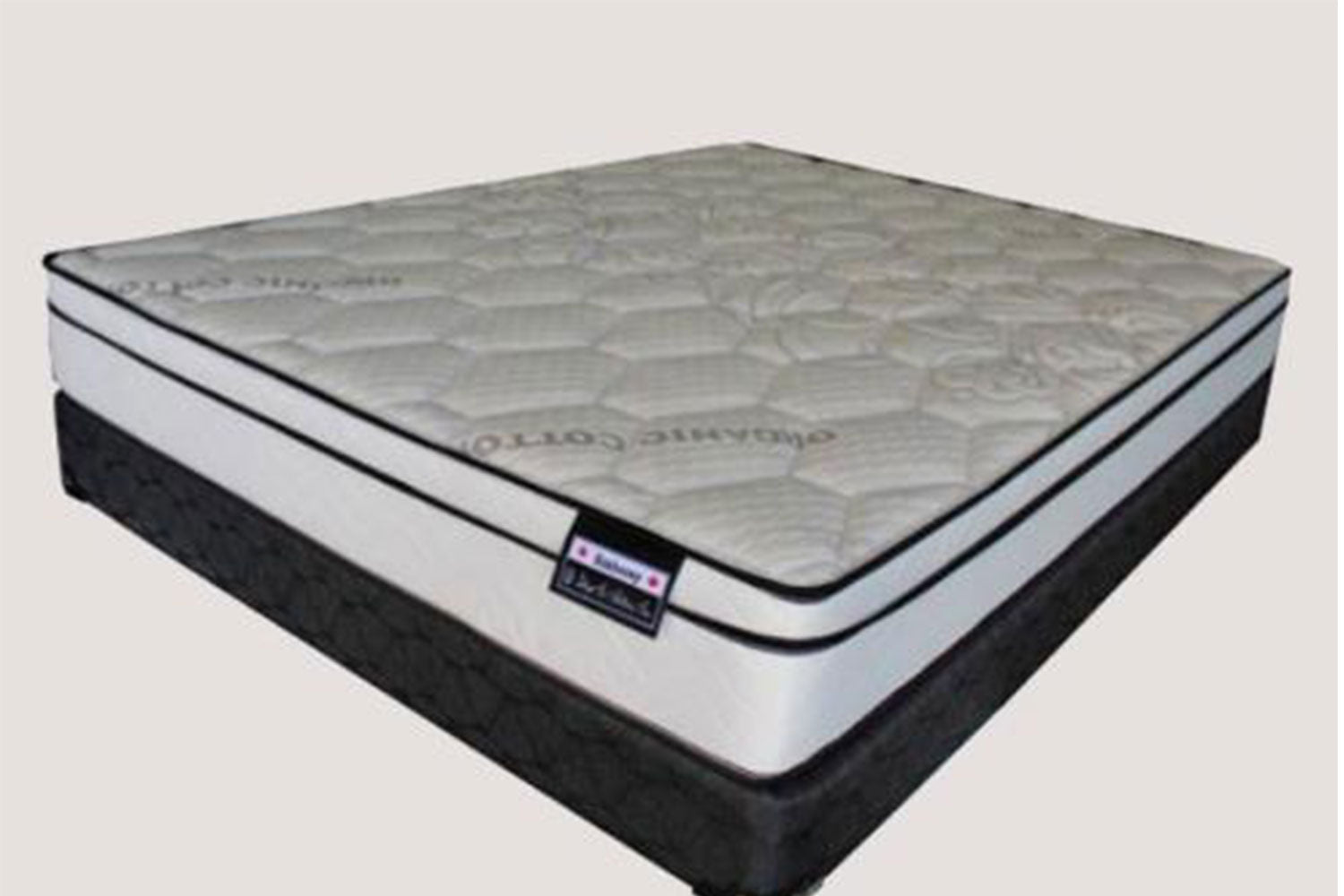 Image of Embassy Line Organic Double Jersey Stretchable Cotton Mattress - 8" High Density Medium Firm Bio Foam from Mattress store in Oakville - Sleep Nation Image of Embassy Line Organic Double Jersey Stretchable Cotton Mattress - 8" High Density Medium Firm Bio Foam from Mattress store in Oakville - Sleep Nation