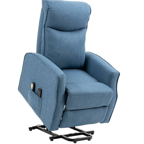 Image of Blue Electric Lift Chair Recliners for Seniors at Sleep Nation Image of Blue Electric Lift Chair Recliners for Seniors at Sleep Nation