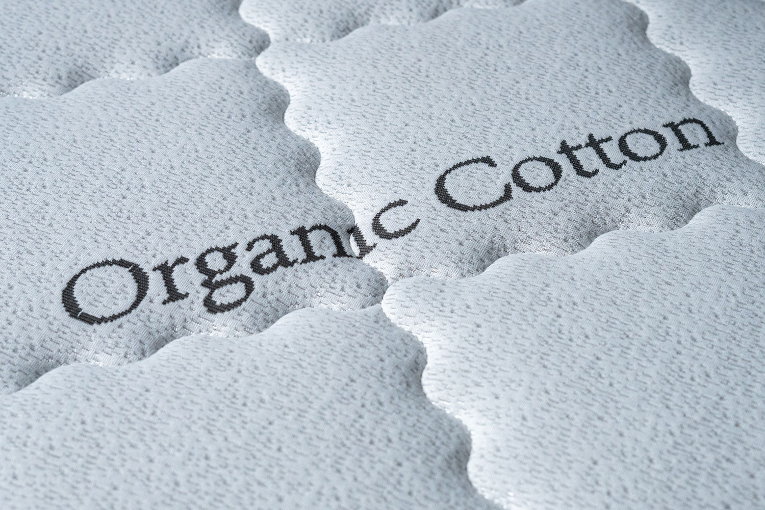 closeup view image of white Organic Cotton Restopedic Euro Top Mattress-Sleep Nation