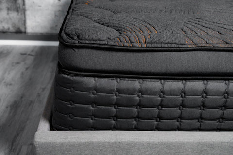 Closeup image of Chartwell mattress in Black - Sleep Nation Oakville